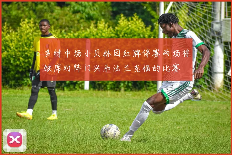 多特中场小贝林因红牌停赛两场将缺席对阵门兴和法兰克福的比赛